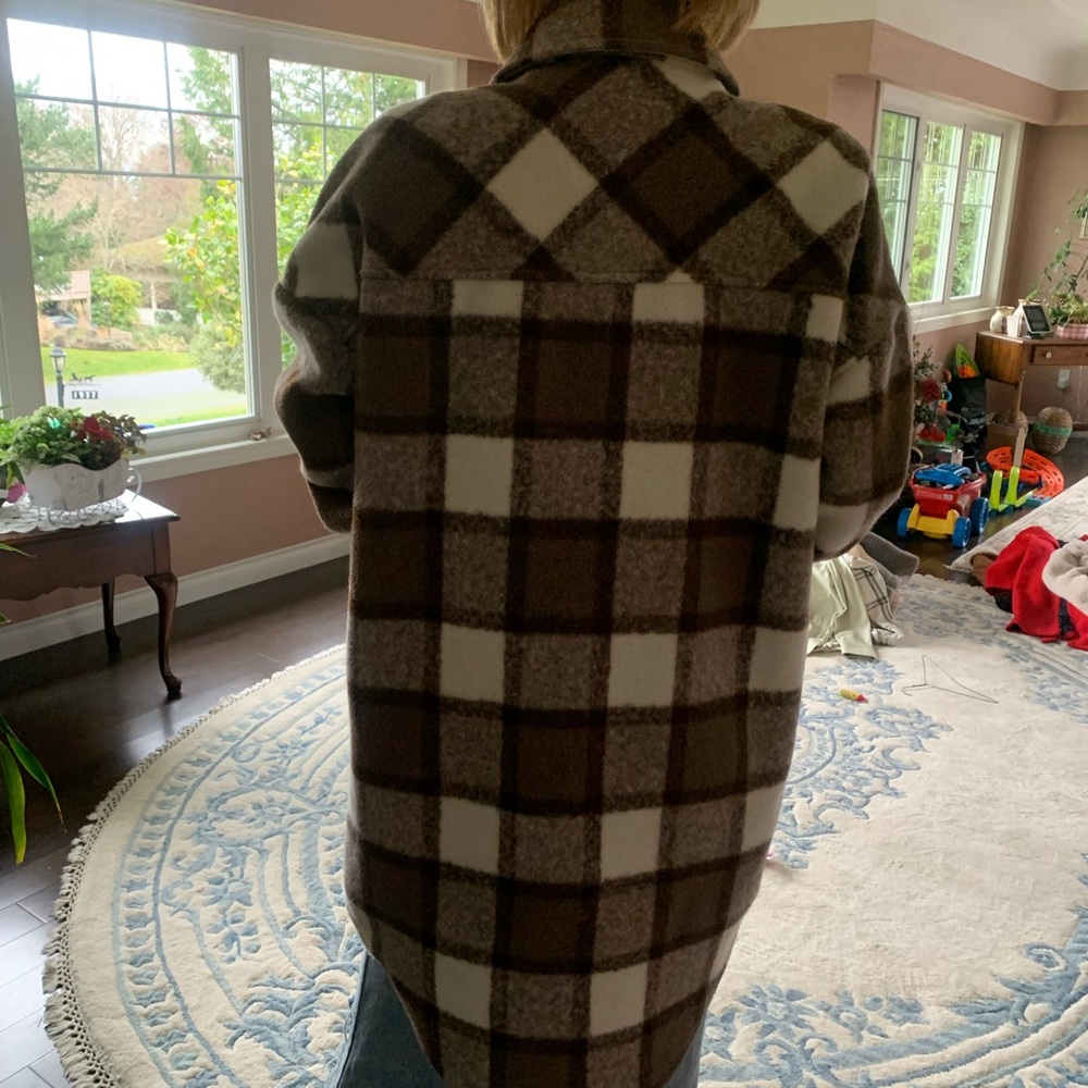 NWOT RD Style Conscious Oversized Plaid Shacket - Picture 5 of 6